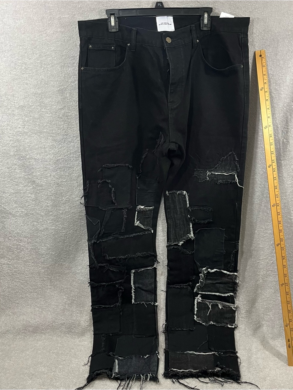 Kody Philips For MNML Jeans 36x34 Patchwork Goth Grunge Punk Raw Hem Raver Emo